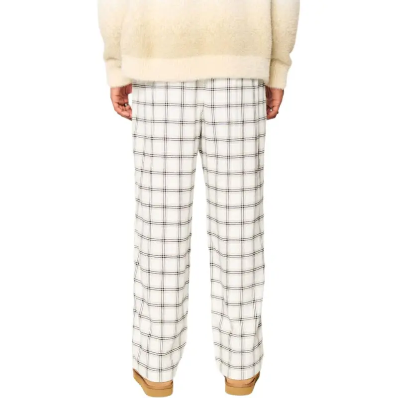 Hollister Pajama Pants Men's Cream Check-1