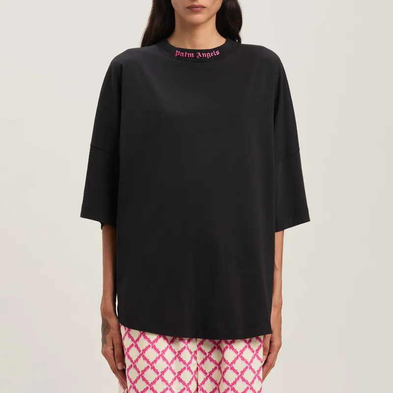 PALM ANGELS Logo print T shirt-3
