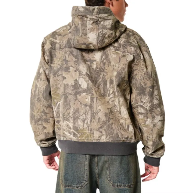 Hollister Jackets Coats Men's Brown Camouflage-2