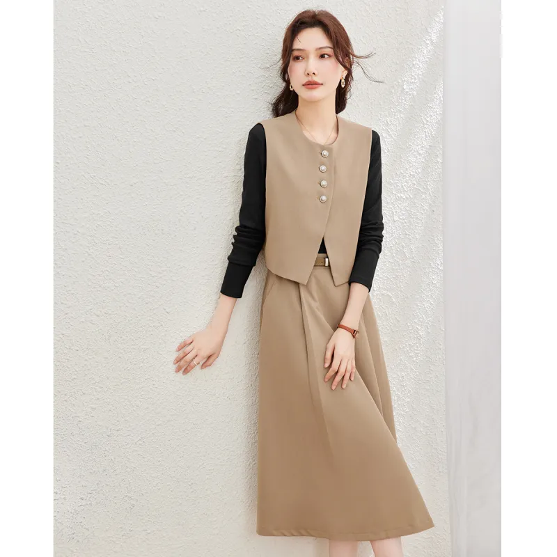 TERRE BLEUE Skirt Set Women's Khaki-7