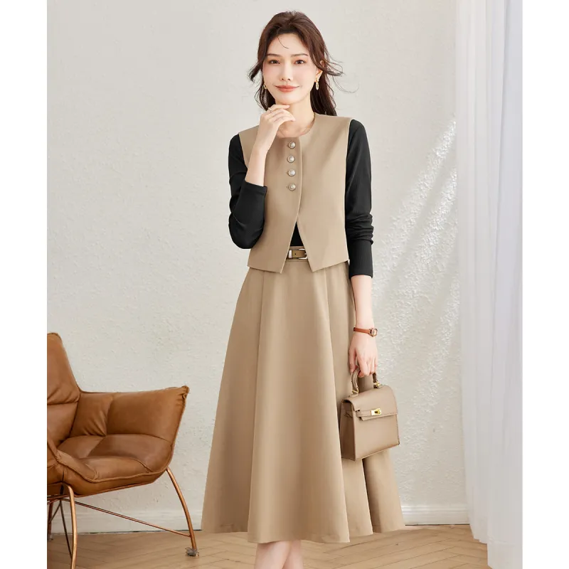 TERRE BLEUE Skirt Set Women's Khaki-5