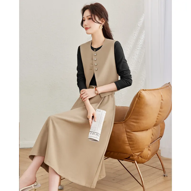 TERRE BLEUE Skirt Set Women's Khaki-6