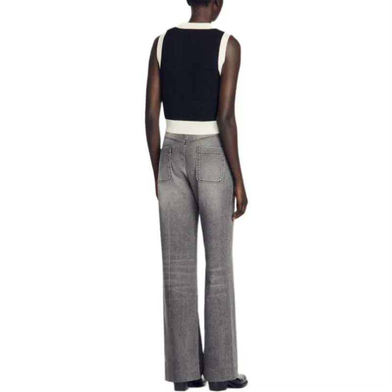 Sandro Vests Women's Black-3