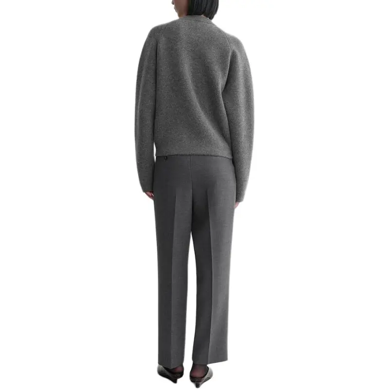 TOTEME Long Sleeved Crewneck Knitted Cardigan-2