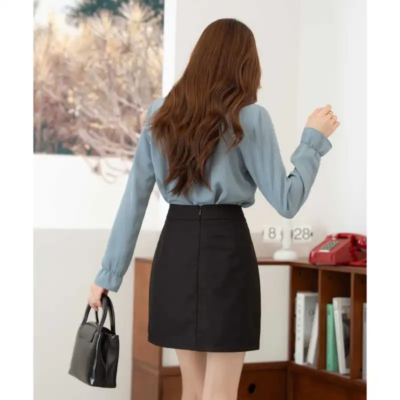 Tonlion Casual Short Skirts Women's Black-1