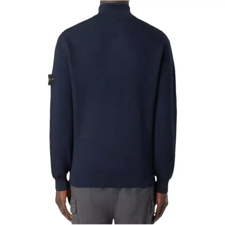 STONE ISLAND Logo Patch Zip Up Cardigan-3