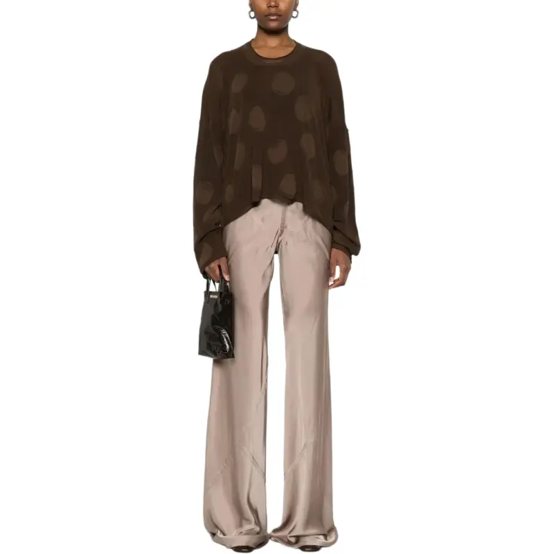 UMA WANG Polka Dot Detailed Crewneck Knitted Jumper-3
