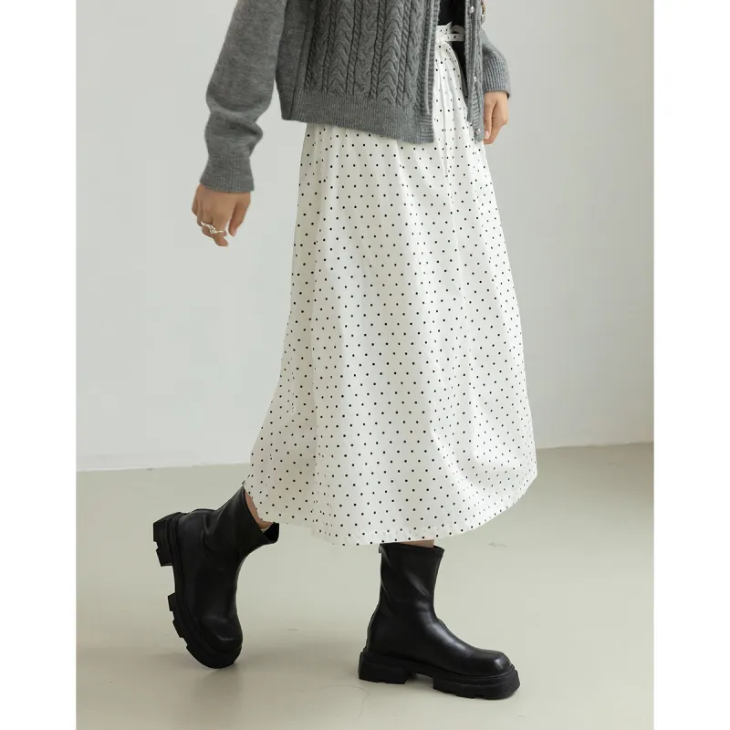 【dme】 Casual Long Skirts Women's White-4