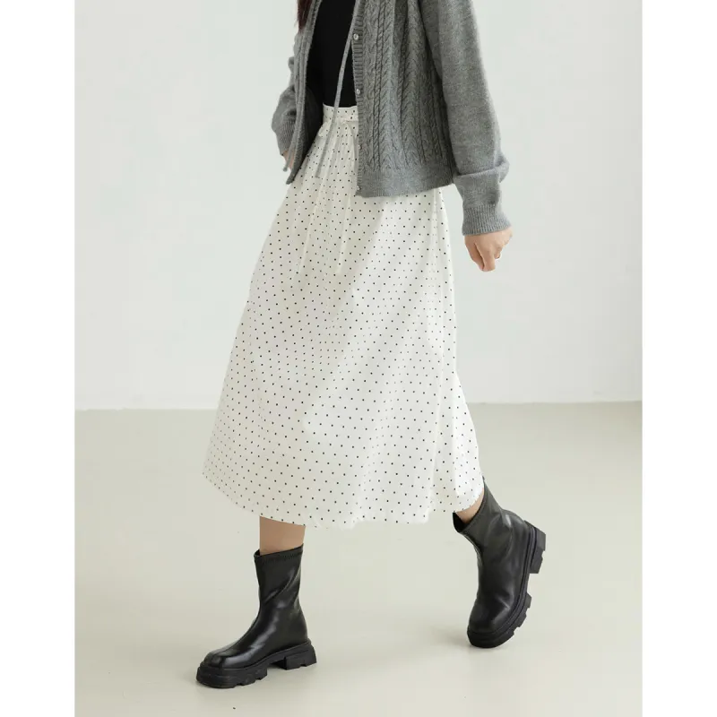 【dme】 Casual Long Skirts Women's White-2
