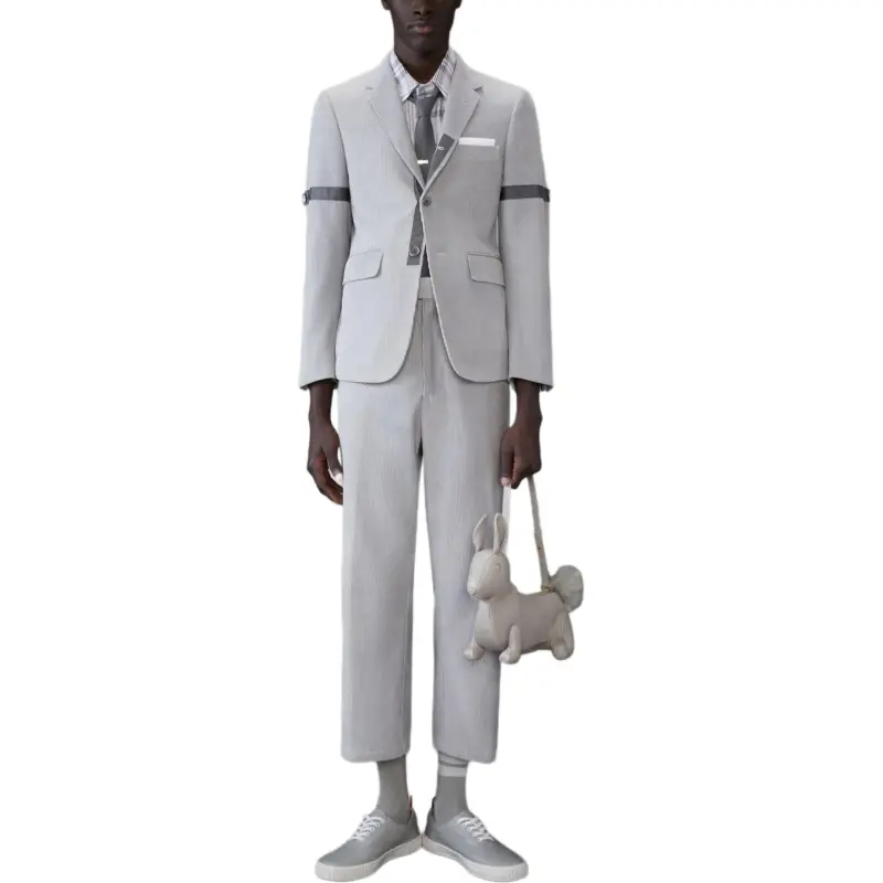 THOM BROWNE Funmix Madras Short Sleeve Shirt-3
