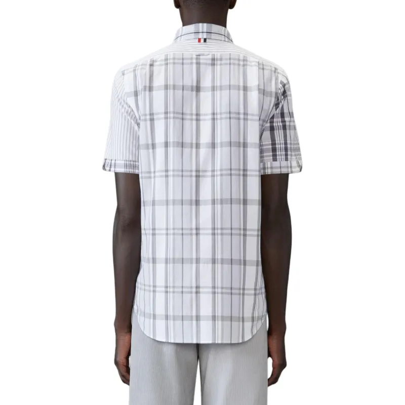 THOM BROWNE Funmix Madras Short Sleeve Shirt-1