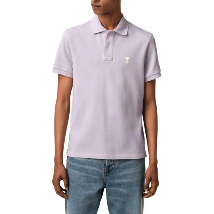 AMIPARIS Paris Ami De Coeur Logo Embroidered Polo Shirt-3