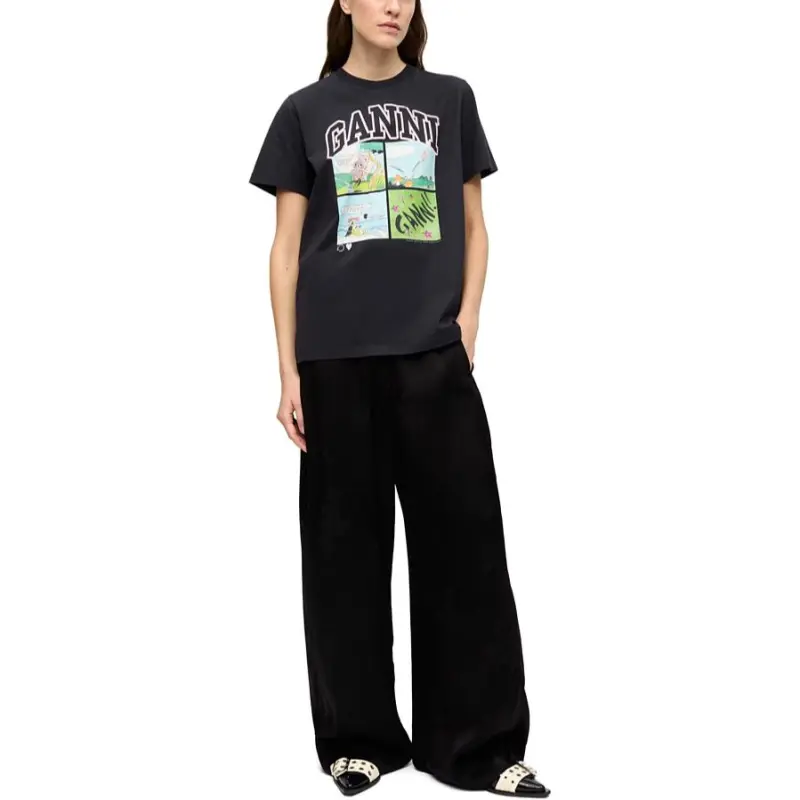 GANNI Printed T shirt-3