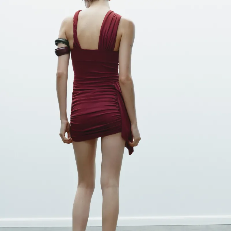 ZARA Sleeveless Dress Women's Red-3
