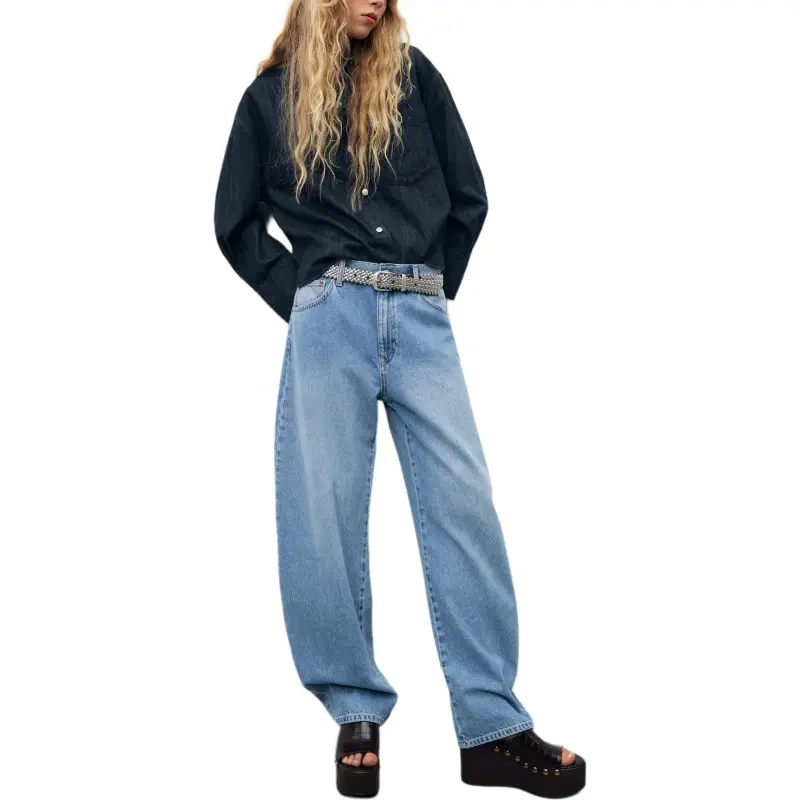 ZARA Trf Jeans Women's Light Blue-3