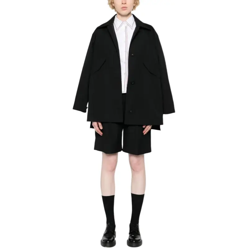 THOM BROWNE High waisted Double pleat Shorts-2