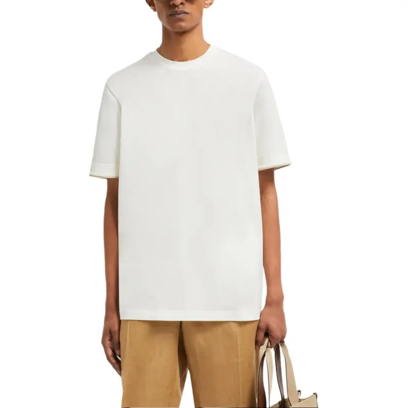 Moncler Logo Embroidered Crewneck T Shirt-1