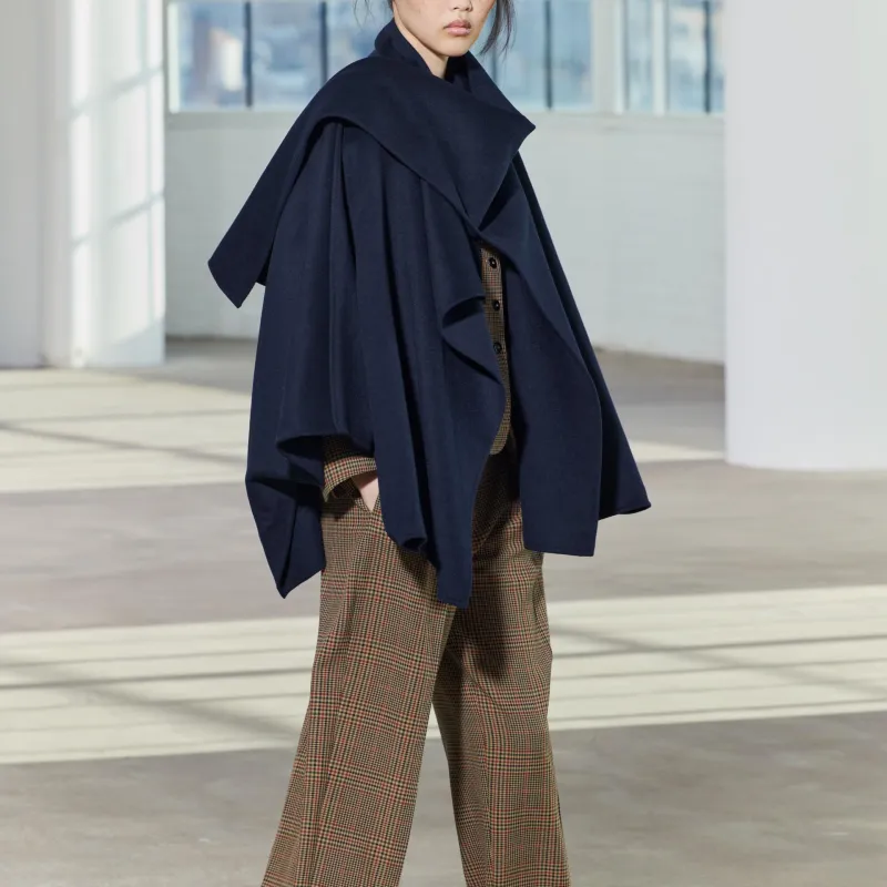 ZARA ZW Series Jackets Coats Women's Dark Blue-2