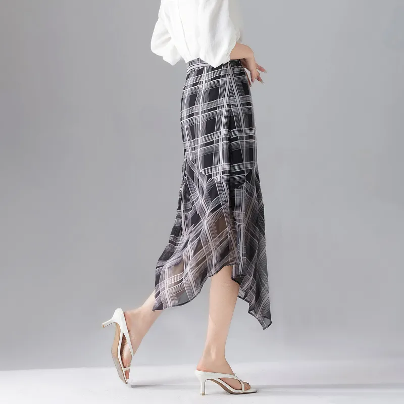 【dme】 Casual Long Skirts Women's Black-2