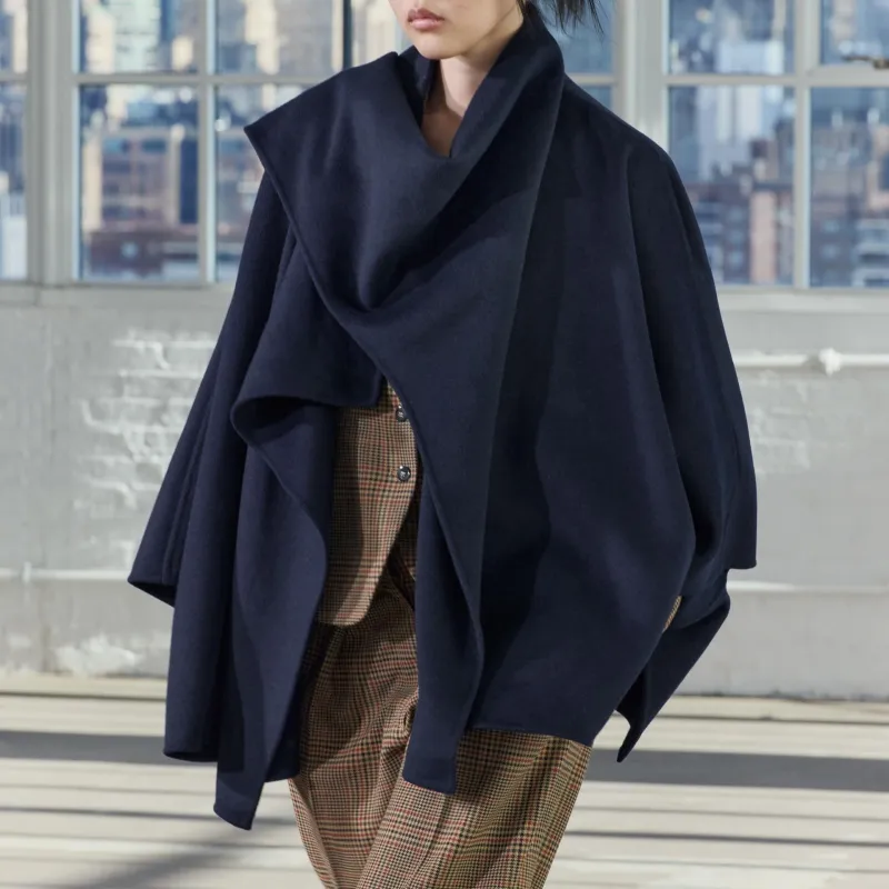 ZARA ZW Series Jackets Coats Women's Dark Blue-3