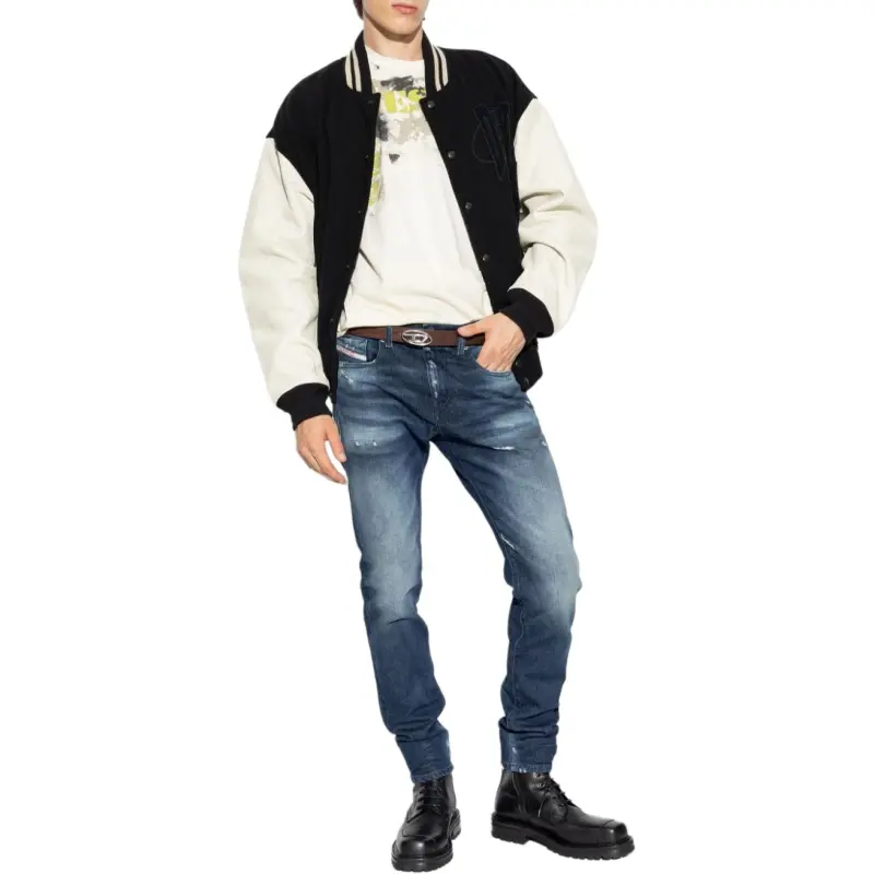 DIESEL Colour Block Dirty Effect T Shirt-1