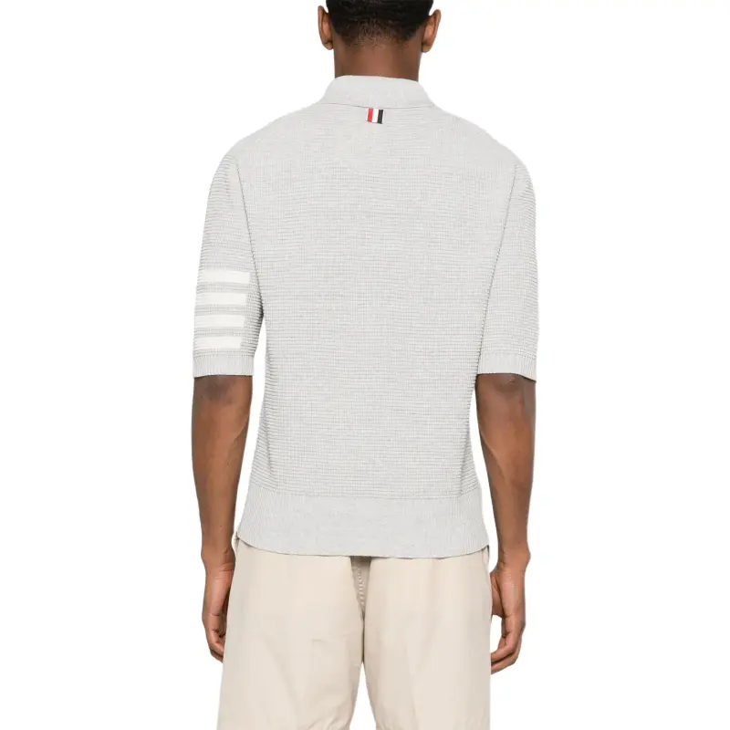 THOM BROWNE 4 Bar Knitted Polo Shirt-1