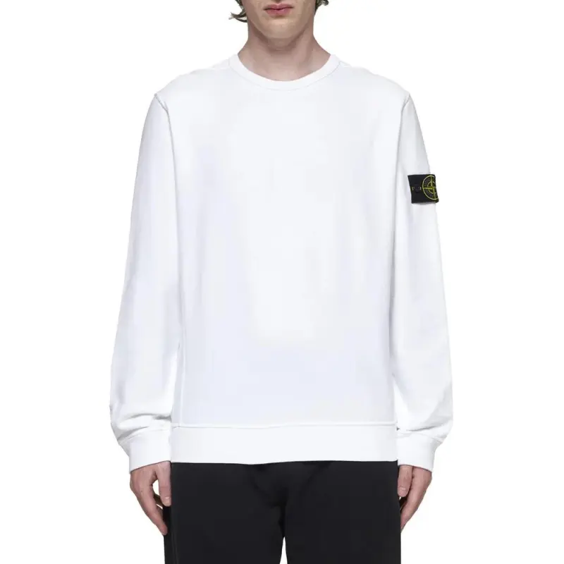 STONE ISLAND Fleece Garment Dyed Crewneck-7