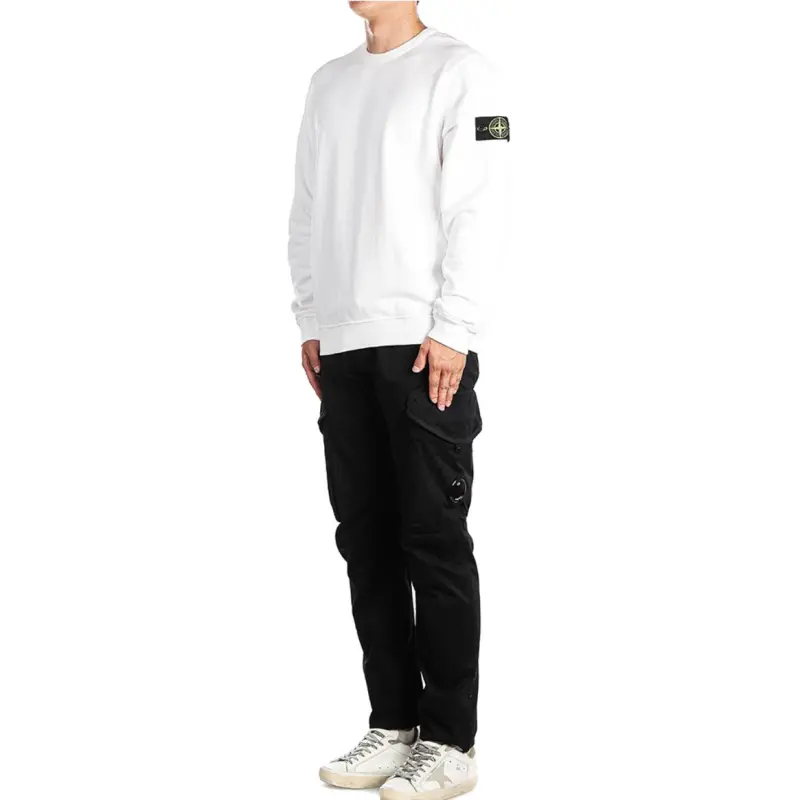 STONE ISLAND Fleece Garment Dyed Crewneck-3