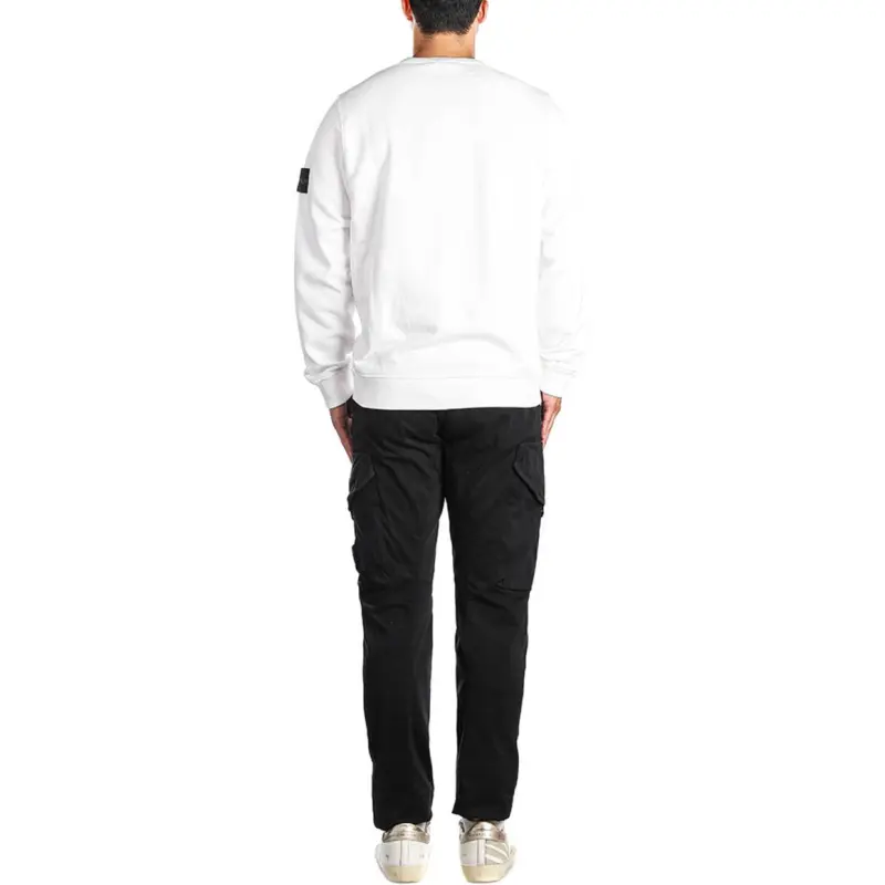 STONE ISLAND Fleece Garment Dyed Crewneck-4