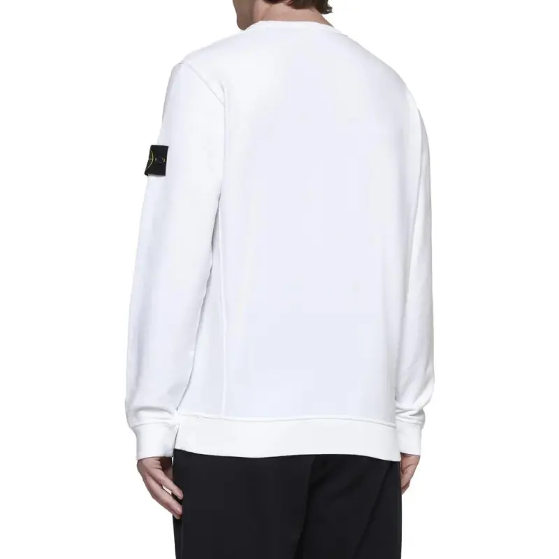 STONE ISLAND Fleece Garment Dyed Crewneck-5