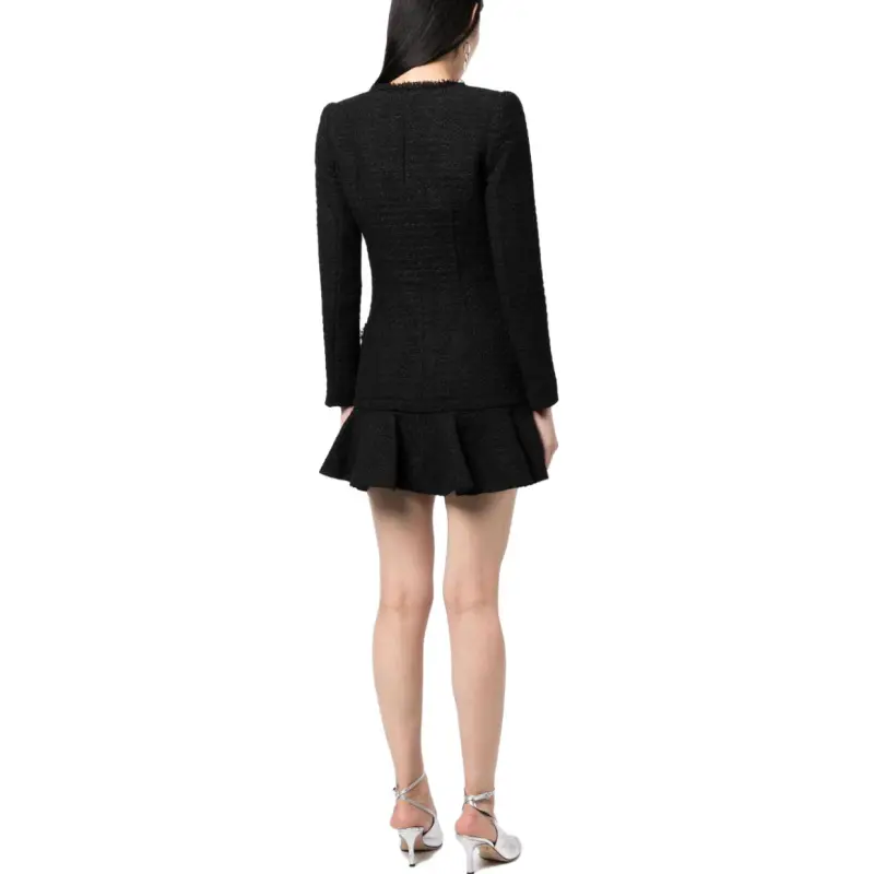 Self portrait Double breasted Bouclé Minidress-3