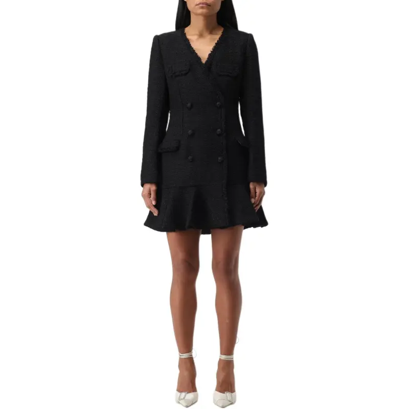 Self portrait Double breasted Bouclé Minidress-2