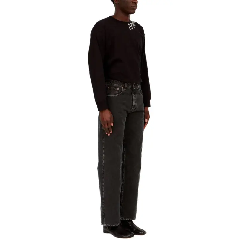 MM6 Maison Margiela Washed Straight Jeans-3