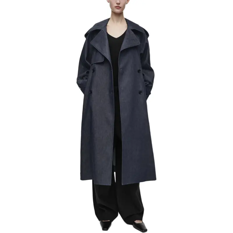 COS Trench Coats Women's Blue-1