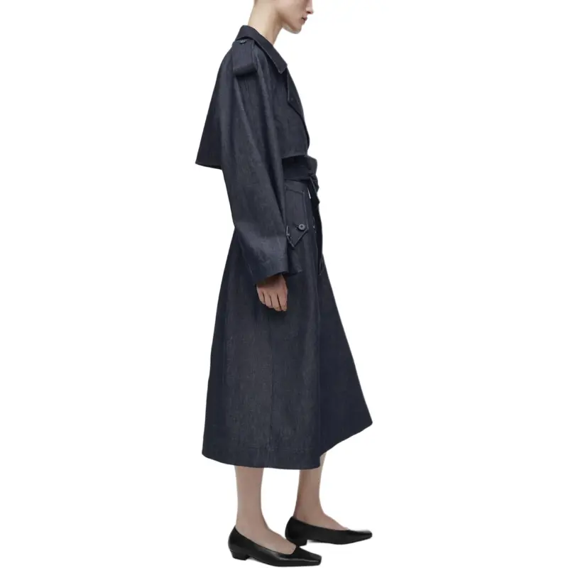 COS Trench Coats Women's Blue-3