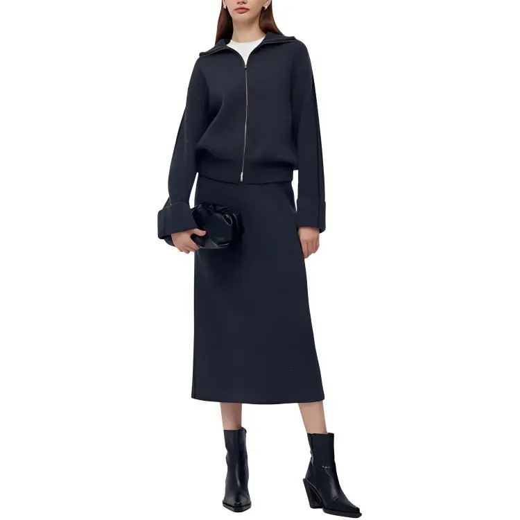 GOELIA Skirt Set Women's Dark Heather Gray-3
