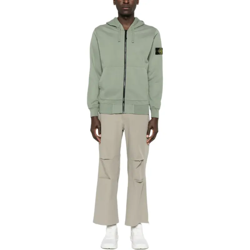 STONE ISLAND Compass Patch Zip Up Hoodie-3