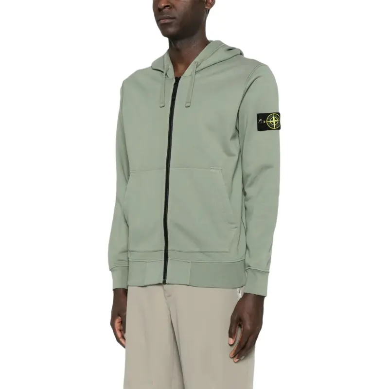STONE ISLAND Compass Patch Zip Up Hoodie-1