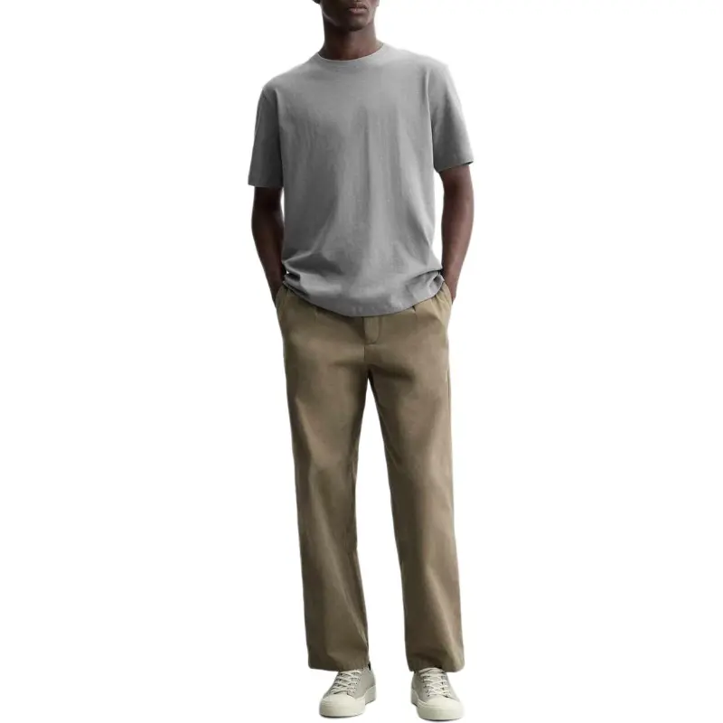 ZARA T Shirts Men Light Gray-1