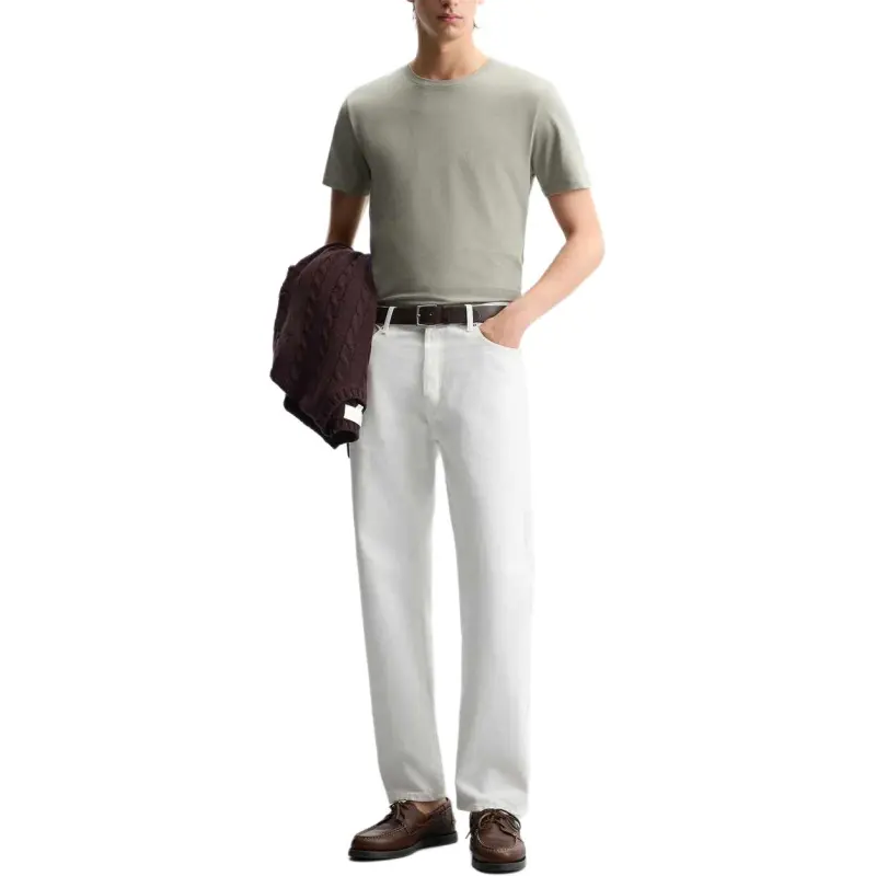 ZARA T Shirts Men Light Mink-2