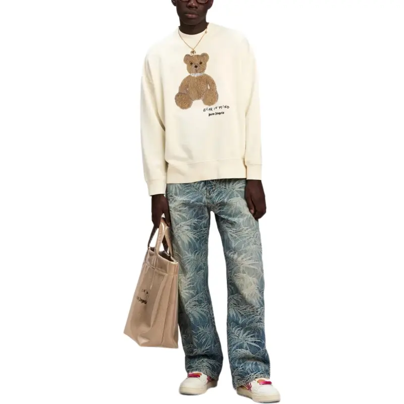 PALM ANGELS Bear In Mind Drop Shoulder Sweatshirt-1