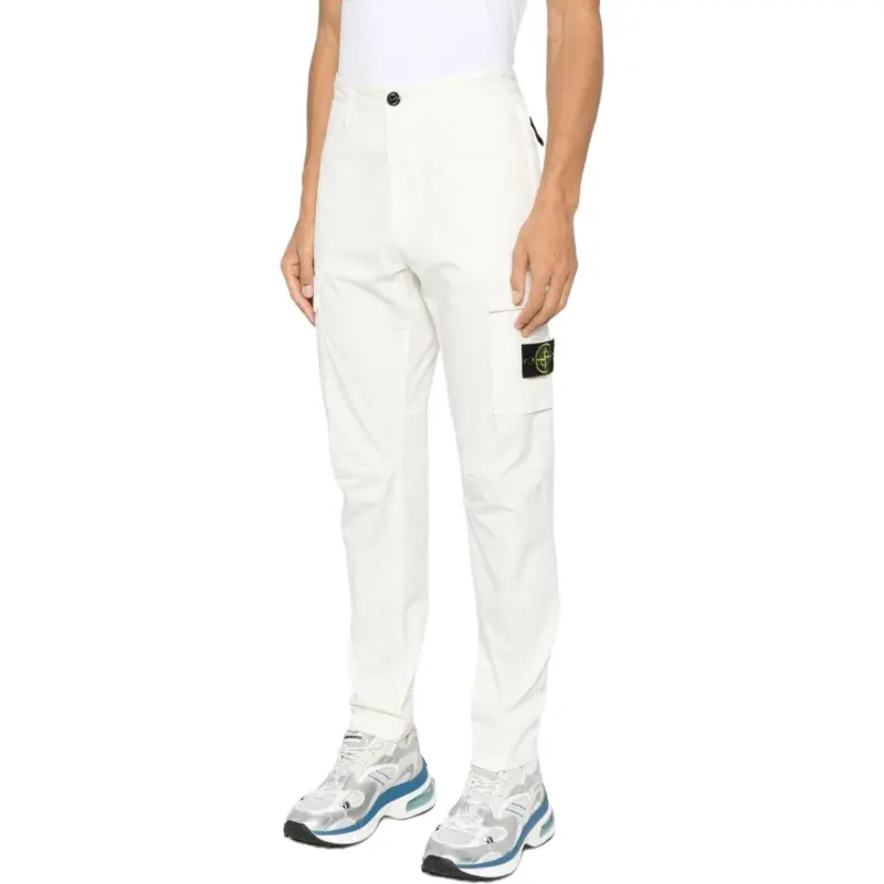 STONE ISLAND Twill weave Cargo Trousers-1