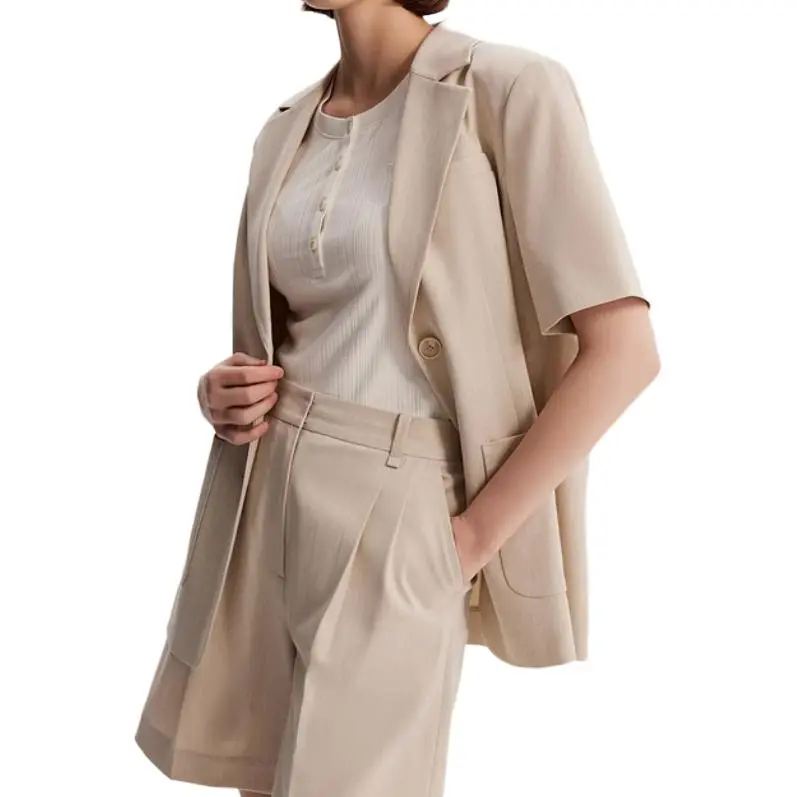 E.land Business Suit Women's Light Khaki 36 L/Beige-5