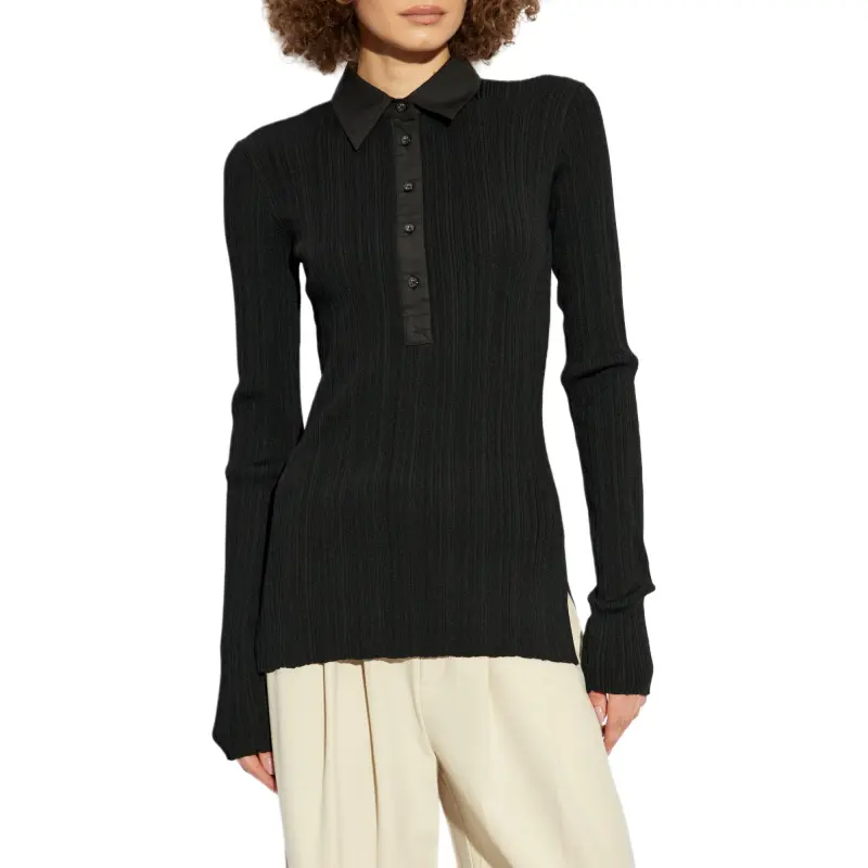 TOTEME Knitted Polo Top-1