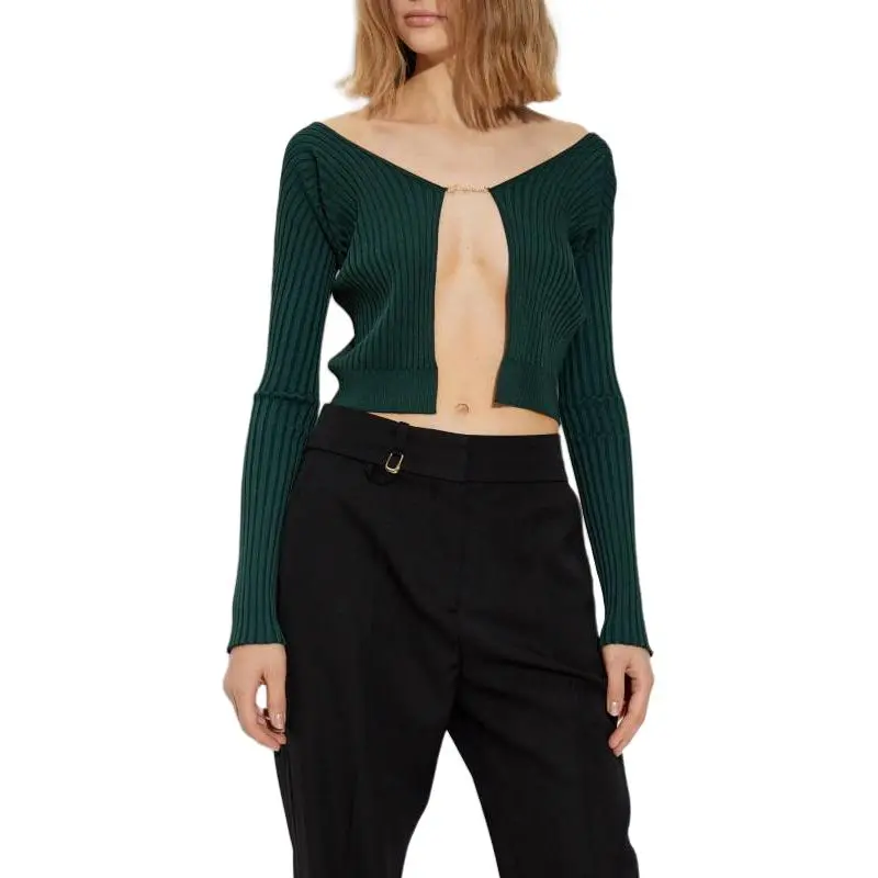 Jacquemus Logo Plaque Knitted Cardigan-3