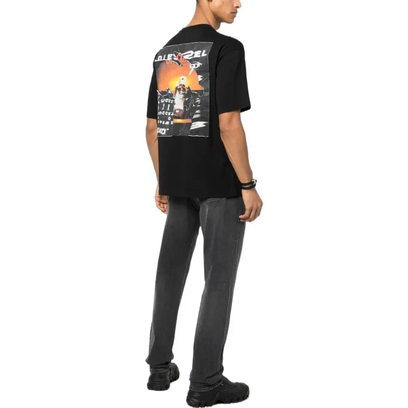 DIESEL T Shirts Men Black-3