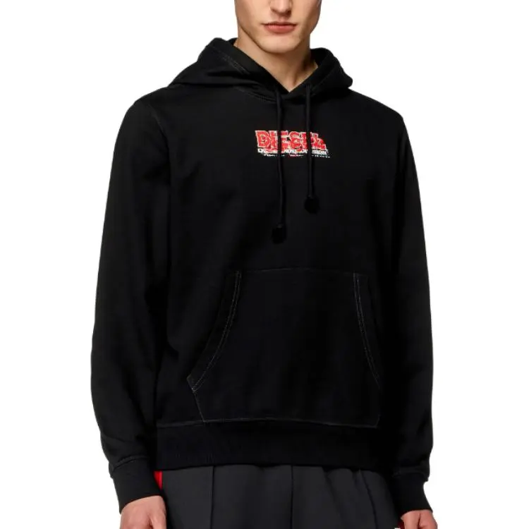DIESEL S Ginn Hood K37 Logo print Hoodie-1