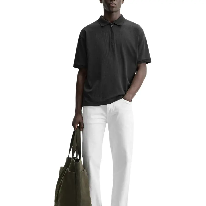 ZARA Polo Shirts Men Black-3