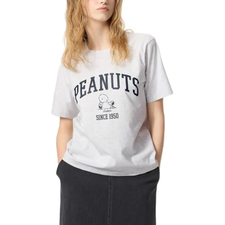 UNIQLO x PEANUTS Collaboration T Shirt Women's Gray-1