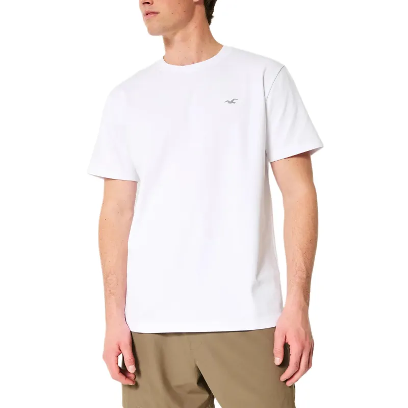 Hollister T Shirts Men White-3